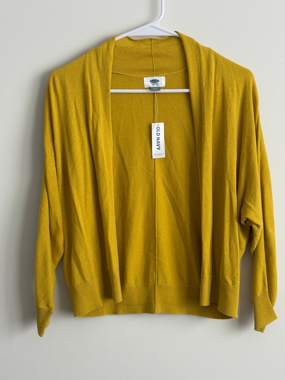 Old Navy Mustard Yellow Open Front Cardigan Sweater NWT Women’s Size XS